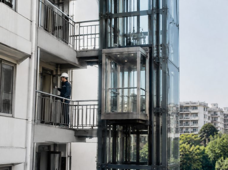 宁德旧楼加建观光电梯